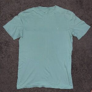 American Eagle Outfitters Men's Light Green T-Shirt